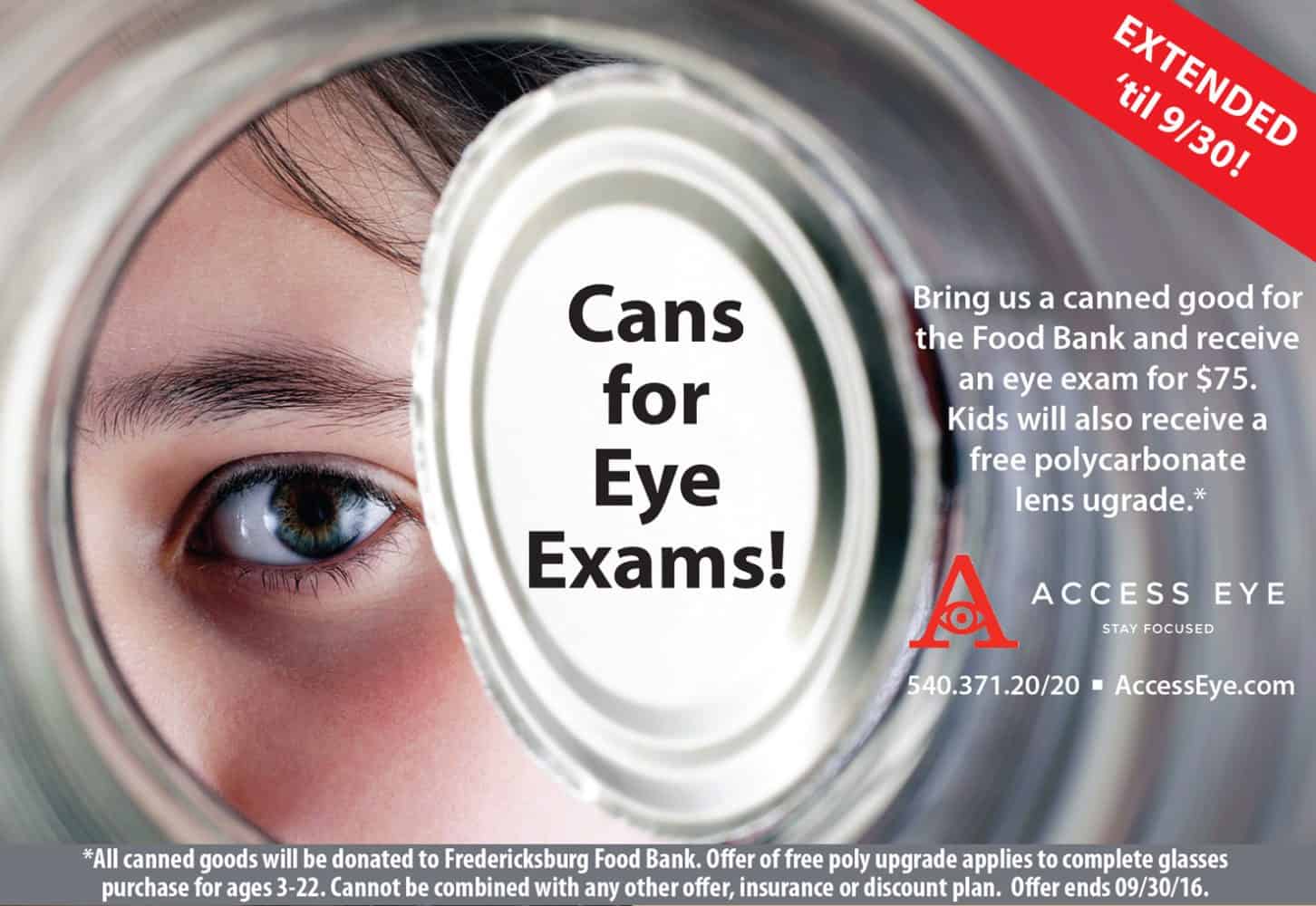 Canned Goods For Eye Exams Access Eye